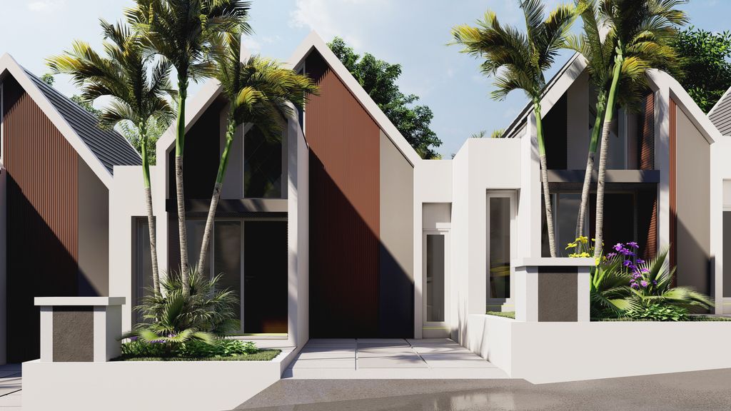foto tampak rumah tipe Rumah T 42/72 perumahan Pandawa Land