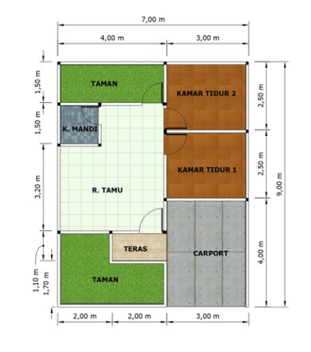 foto denah rumah tipe 36/63 perumahan GRAHA FEGA REGENCY