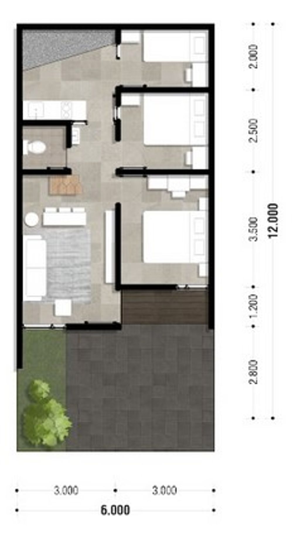 foto denah rumah tipe FRESIA LITE 571 perumahan Mutiara Gading City Cluster New Liverpool Tahap 1