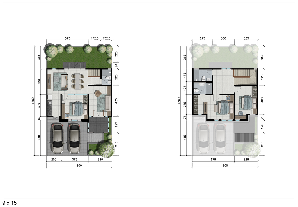 foto denah rumah tipe BRUCITE perumahan CITRALAND PUNCAK TIDAR MALANG TAHAP II