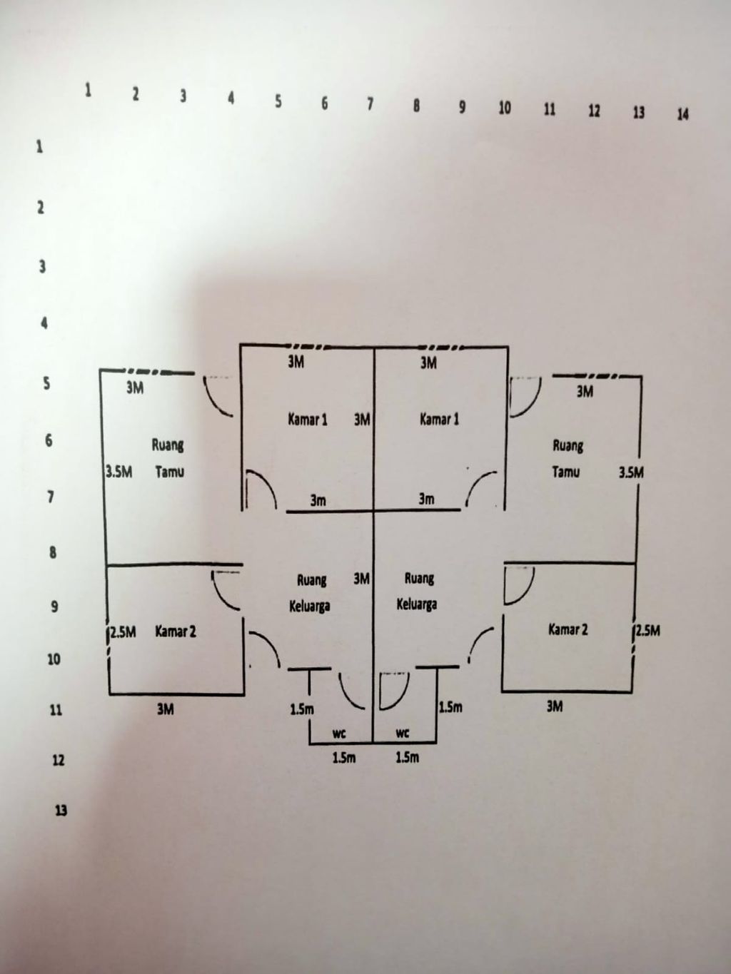 foto denah rumah tipe 36 perumahan Agung Mentari Village 2