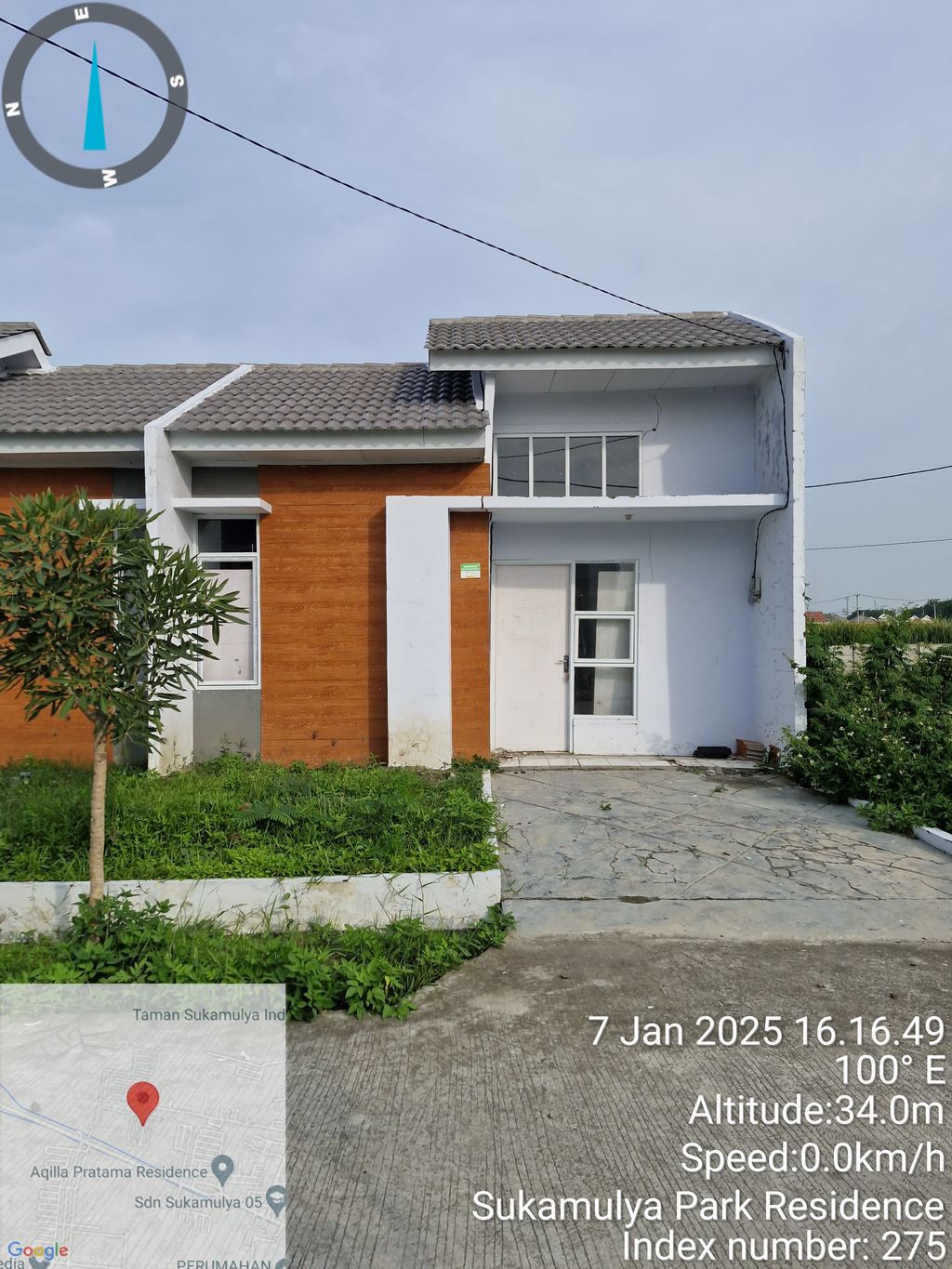 foto tampak rumah tipe 27/60 185 JT perumahan SUKAMULYA PARK RESIDENCE