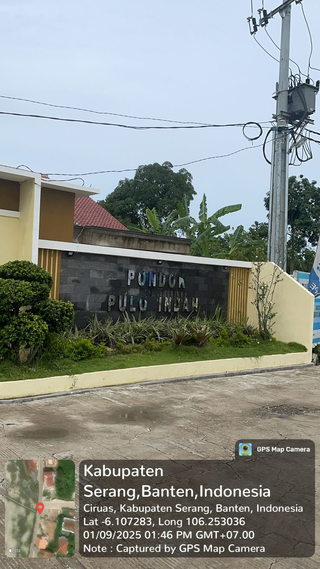 foto gerbang perumahan PONDOK PULO INDAH TAHAP II