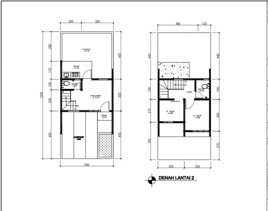 foto denah rumah tipe 38 Compact (2 kamar) (408) perumahan G-Land Aleena Residence
