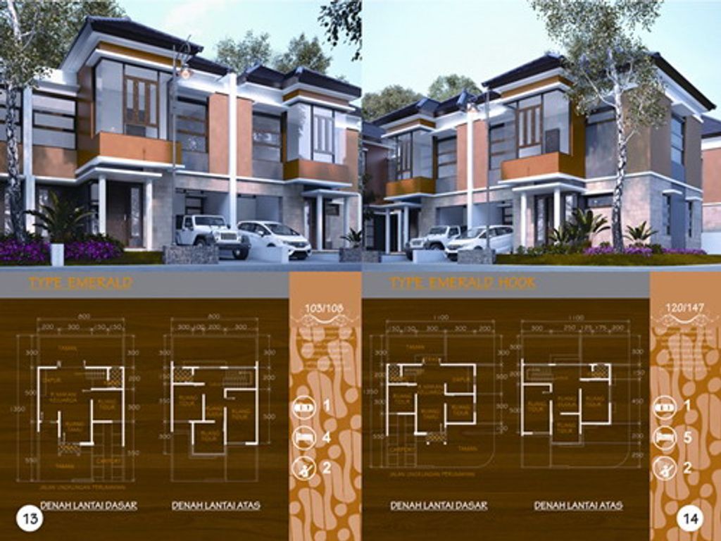 foto denah rumah tipe EMERALD perumahan Grand Permata Residence