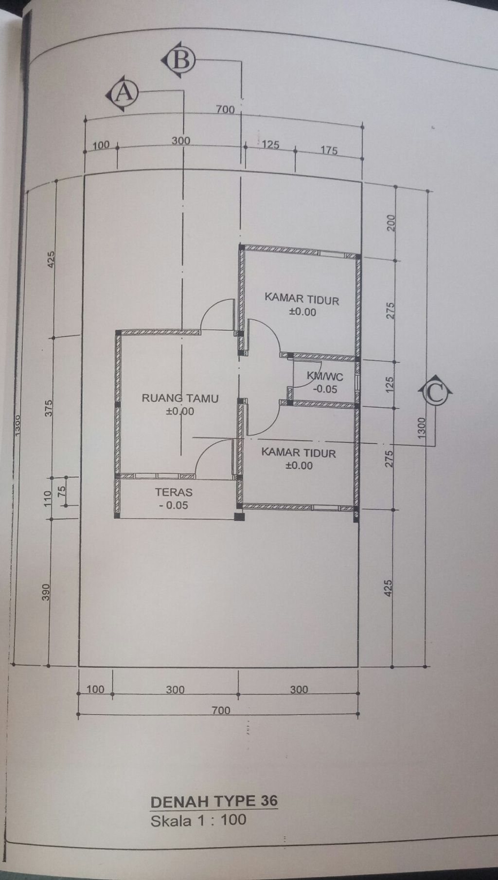 foto denah rumah tipe 36 perumahan PERMATA VILLAGE