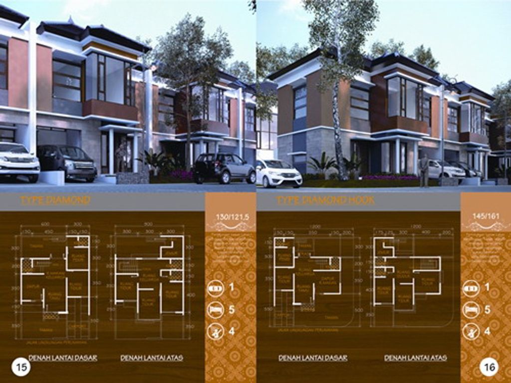 foto denah rumah tipe DIAMOND HOOK perumahan Grand Permata Residence