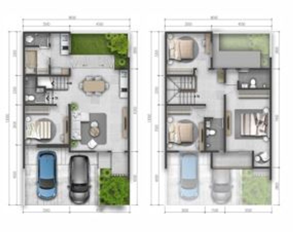 foto denah rumah tipe Viola 8x13 Premium perumahan SUMMARECON CROWN GADING - CLUSTER VIOLA RESIDENCE