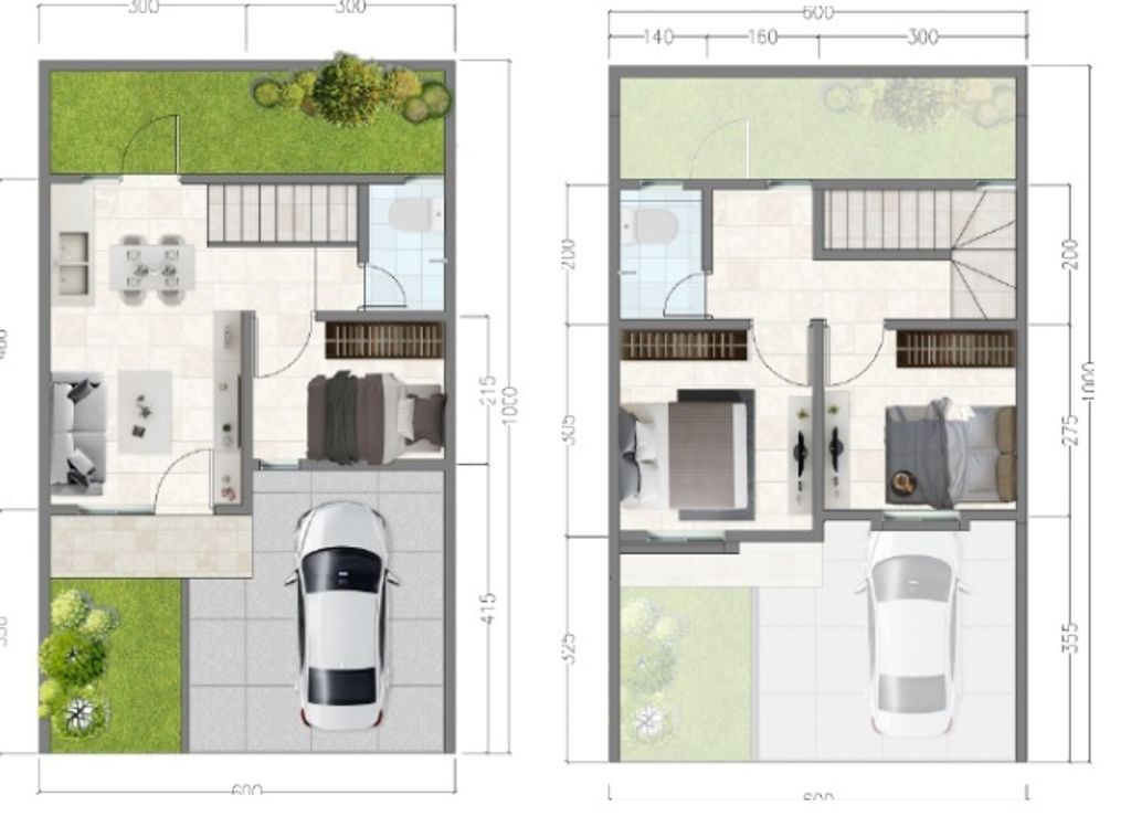 foto denah rumah tipe WOODLEA perumahan PARADISE SERPONG CITY 2