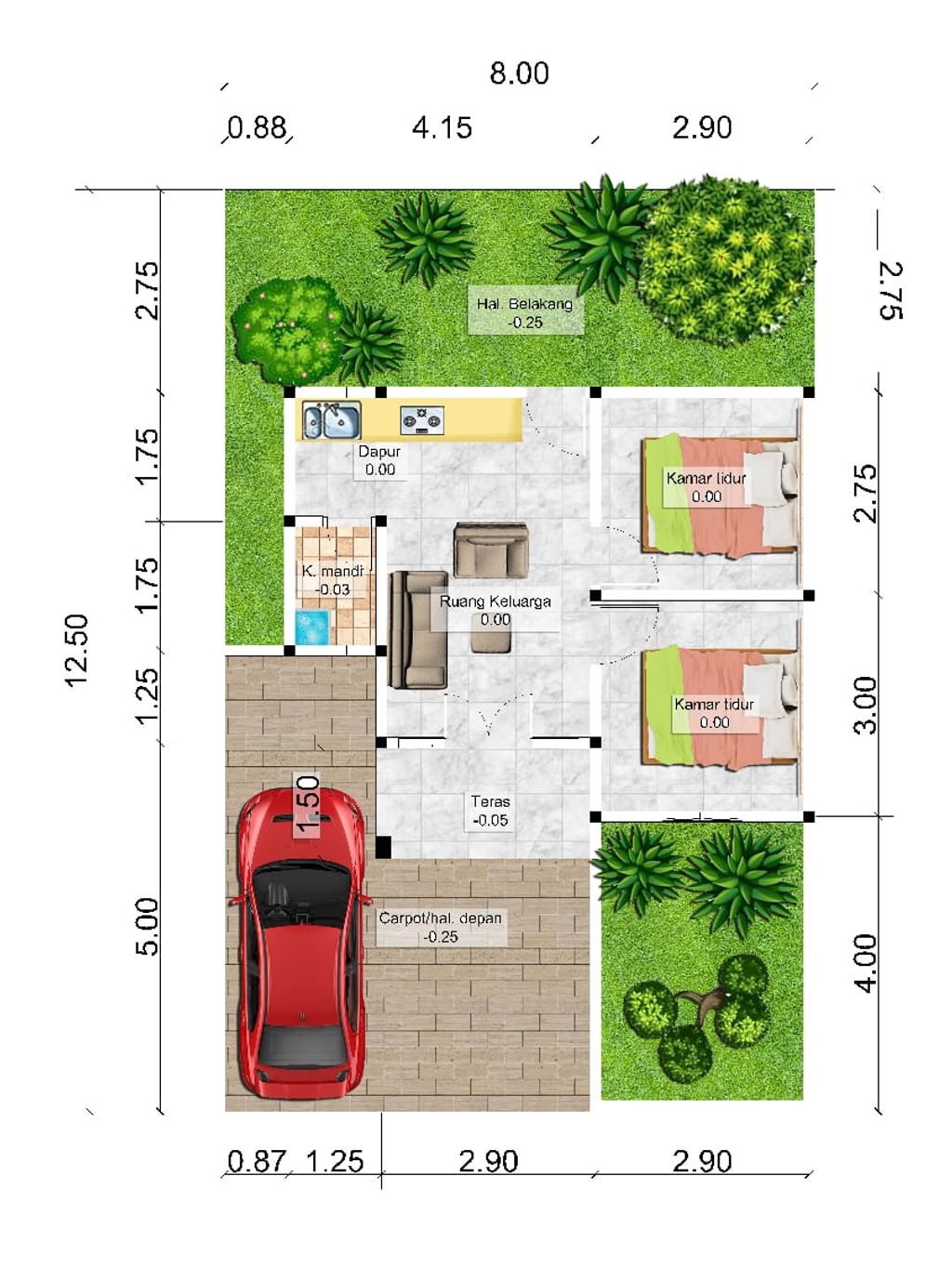 foto denah rumah tipe Perumahan Subsidi Manggara Permai 4 perumahan Perumahan Subsidi Manggara Permai 4
