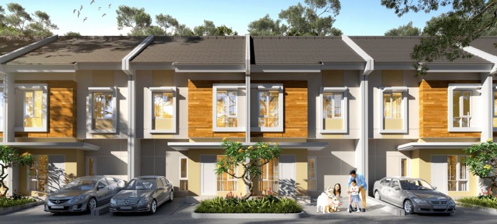 foto tampak rumah tipe WOODLEA perumahan PARADISE SERPONG CITY 2