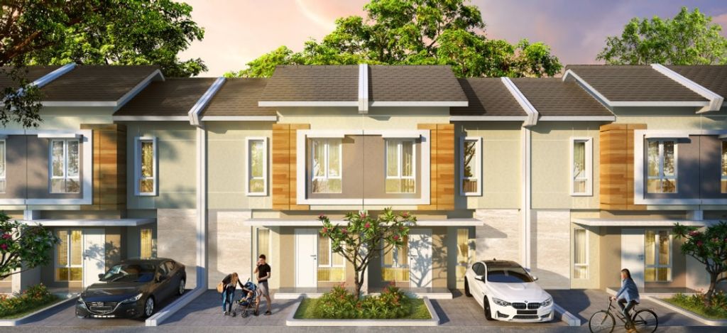 foto tampak rumah tipe CORAL perumahan PARADISE RESORT CITY