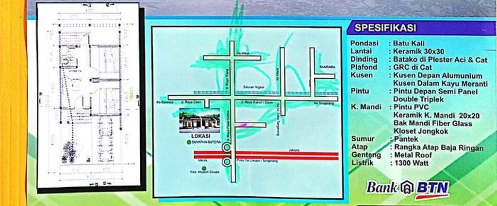 foto denah rumah tipe 30/60 (185) perumahan JAMBU KARYA RESIDENCE TAHAP 2