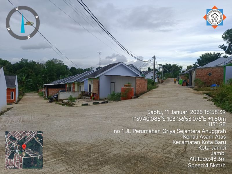 foto posisi tengah perumahan GRIYA SEJAHTERA ANUGRAH KENALI