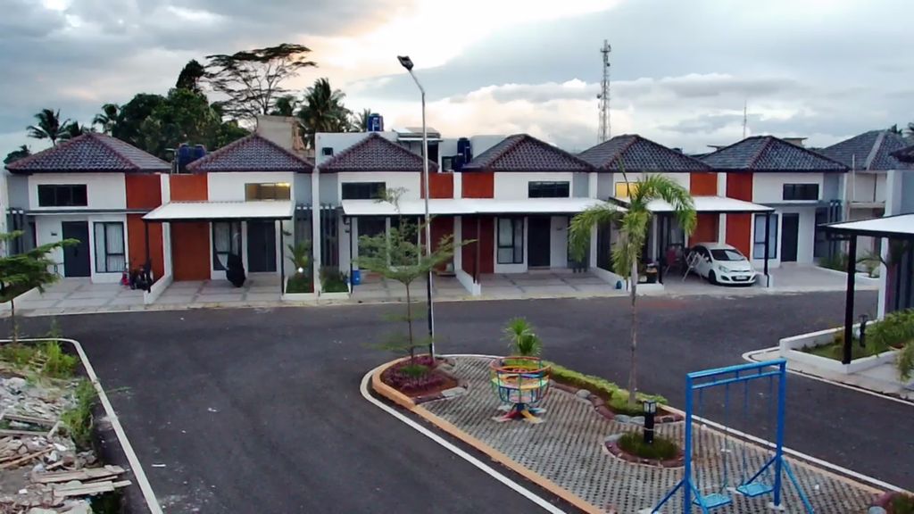 foto tampak rumah tipe Bougenvile perumahan GREEN SYFA RESIDENCE