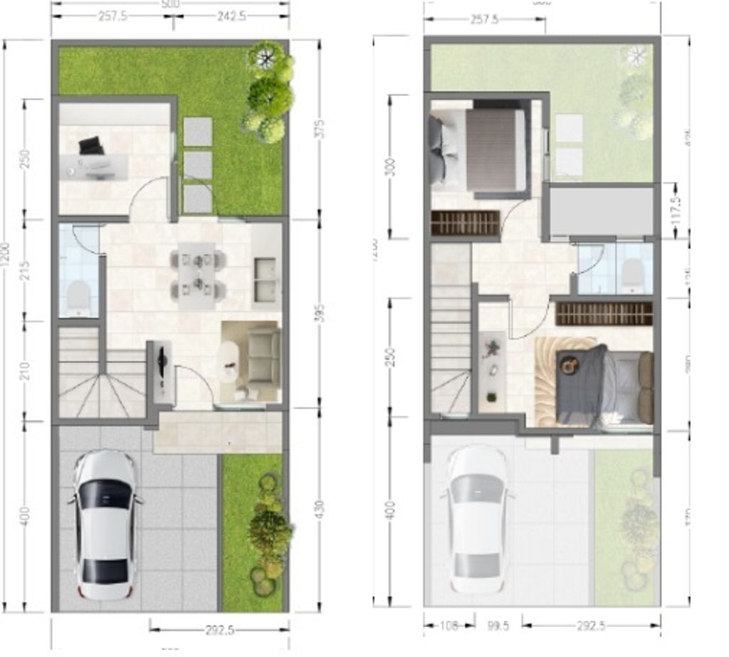 foto denah rumah tipe LILAC perumahan PARADISE SERPONG CITY 2