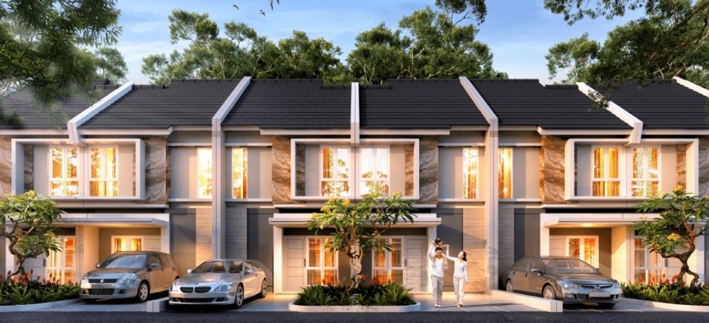 foto tampak rumah tipe LILAC perumahan PARADISE SERPONG CITY 2