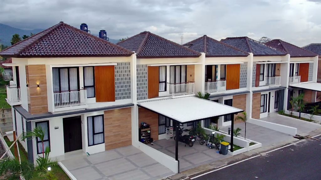 foto tampak rumah tipe Edelweiss perumahan GREEN SYFA RESIDENCE