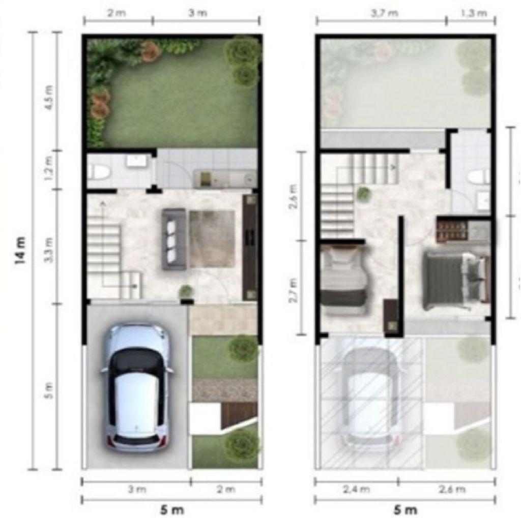 foto denah rumah tipe RIVERGATE H.20.06 perumahan GARDENS AT CANDI SAWANGAN (NEW)