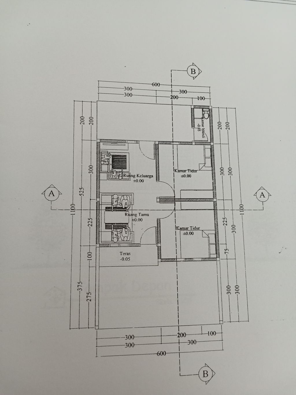 foto denah rumah tipe 36 perumahan CITARUM INDAH 3