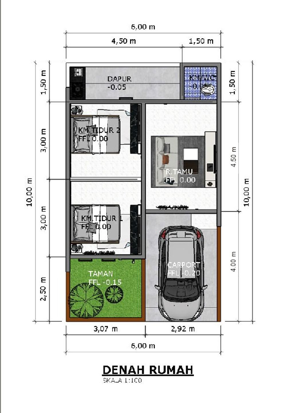 foto denah rumah tipe 34/60 perumahan CAKRAWALA UTAMA RESIDENCE 8