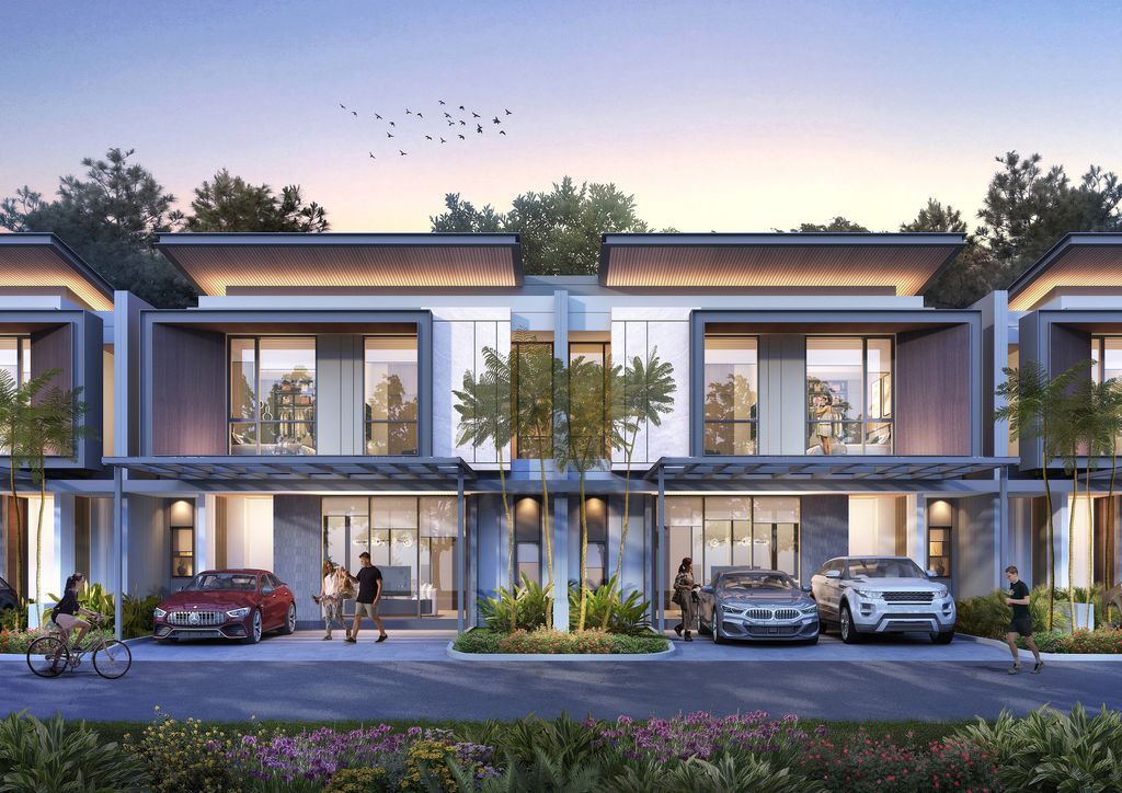 foto tampak rumah tipe Stella Deluxe E perumahan CITRALAND THE GREENLAKE SURABAYA