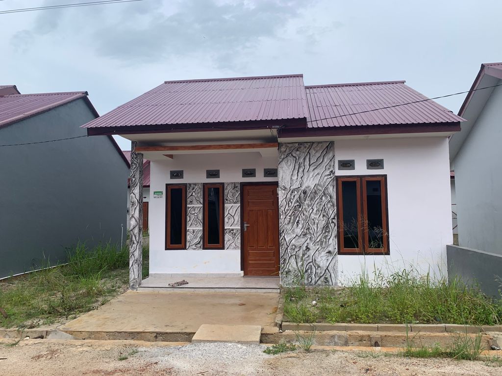foto tampak rumah tipe 36 perumahan Asiong Regency