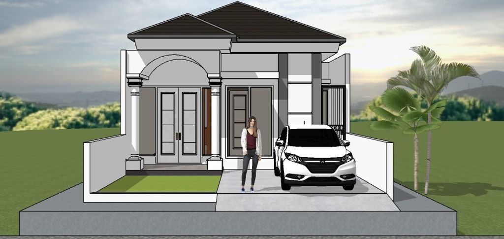 foto tampak rumah tipe 60/84 perumahan Taman Bukit Alam