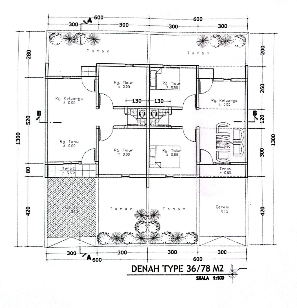 foto denah rumah tipe 36 perumahan ALFATIH NUSANTARA RESIDENCE