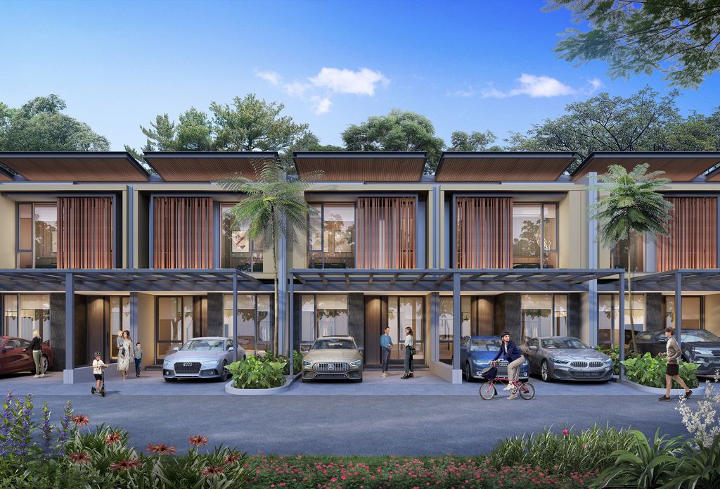 foto tampak rumah tipe Fiona 50 perumahan CITRALAND THE GREENLAKE SURABAYA