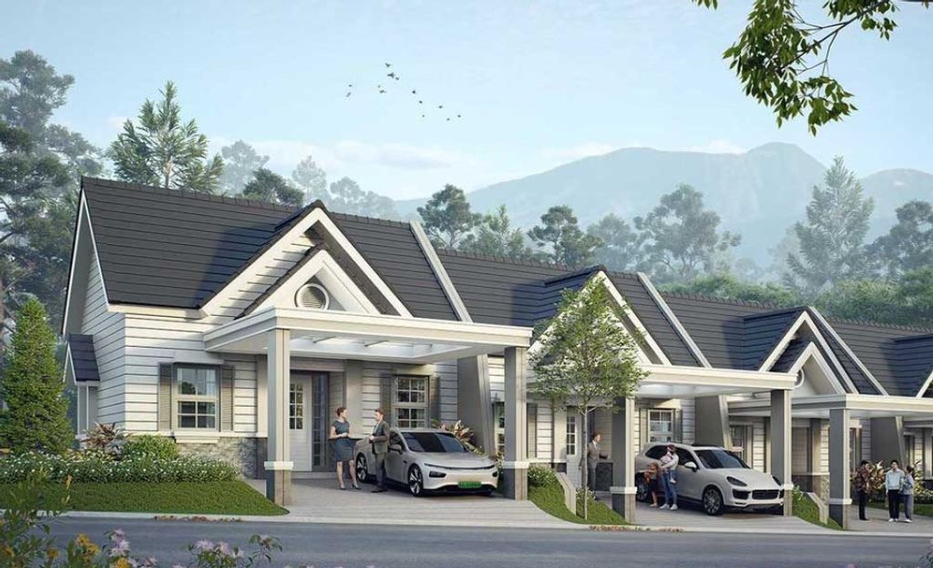foto tampak rumah tipe Serenata perumahan Rancamaya Golf Estate