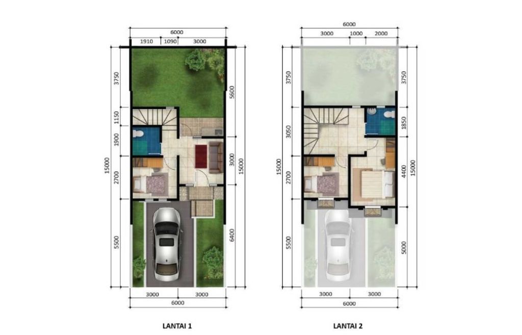 foto denah rumah tipe Arpeggio perumahan Rancamaya Golf Estate