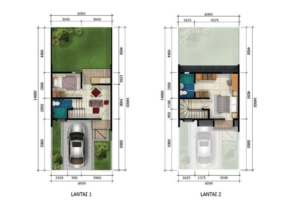 foto denah rumah tipe Cadenza perumahan Rancamaya Golf Estate