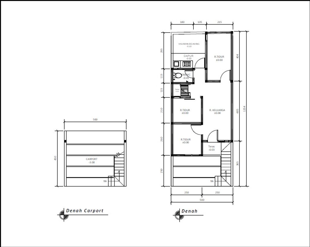foto denah rumah tipe 39 High Ceiling (453) perumahan G-Land Katapang Residence 1
