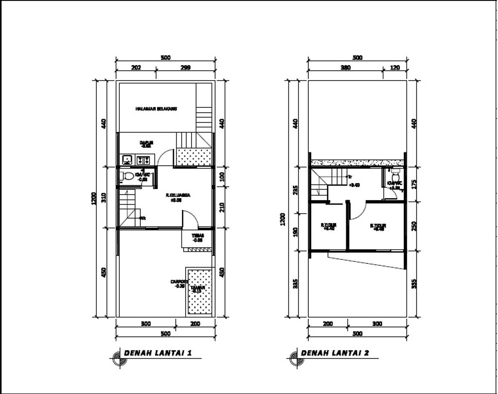 foto denah rumah tipe 38 Cozy Level Minimalis (2 KT)(481) perumahan G-Land Harmony Hills