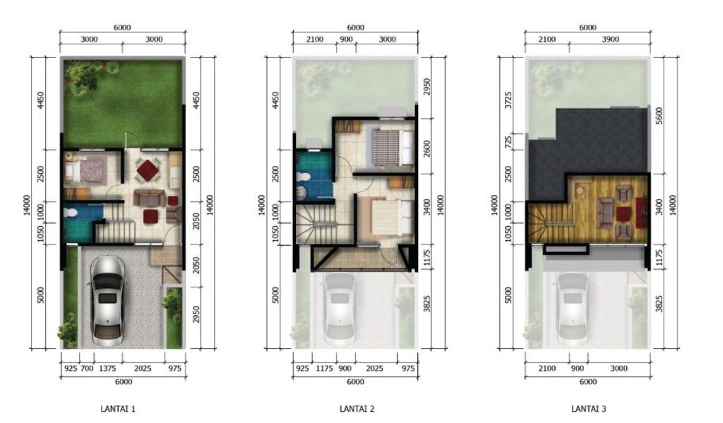 foto denah rumah tipe Vivace perumahan Rancamaya Golf Estate
