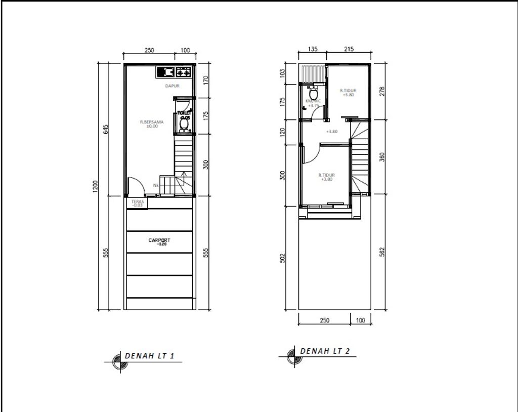 foto denah rumah tipe 43 Compact High Ceiling (442) perumahan G-Land Ciwastra Park