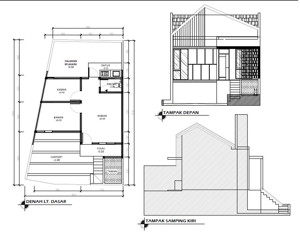 foto denah rumah tipe 36 Standar Kontur (New Morgan)(498) perumahan G-Land Padalarang Valley