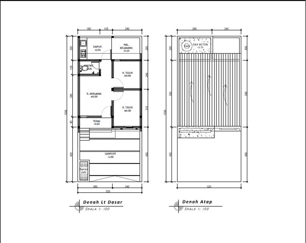 foto denah rumah tipe 30 1 Lantai Kontur 1m(317) perumahan G-Land Padalarang Valley