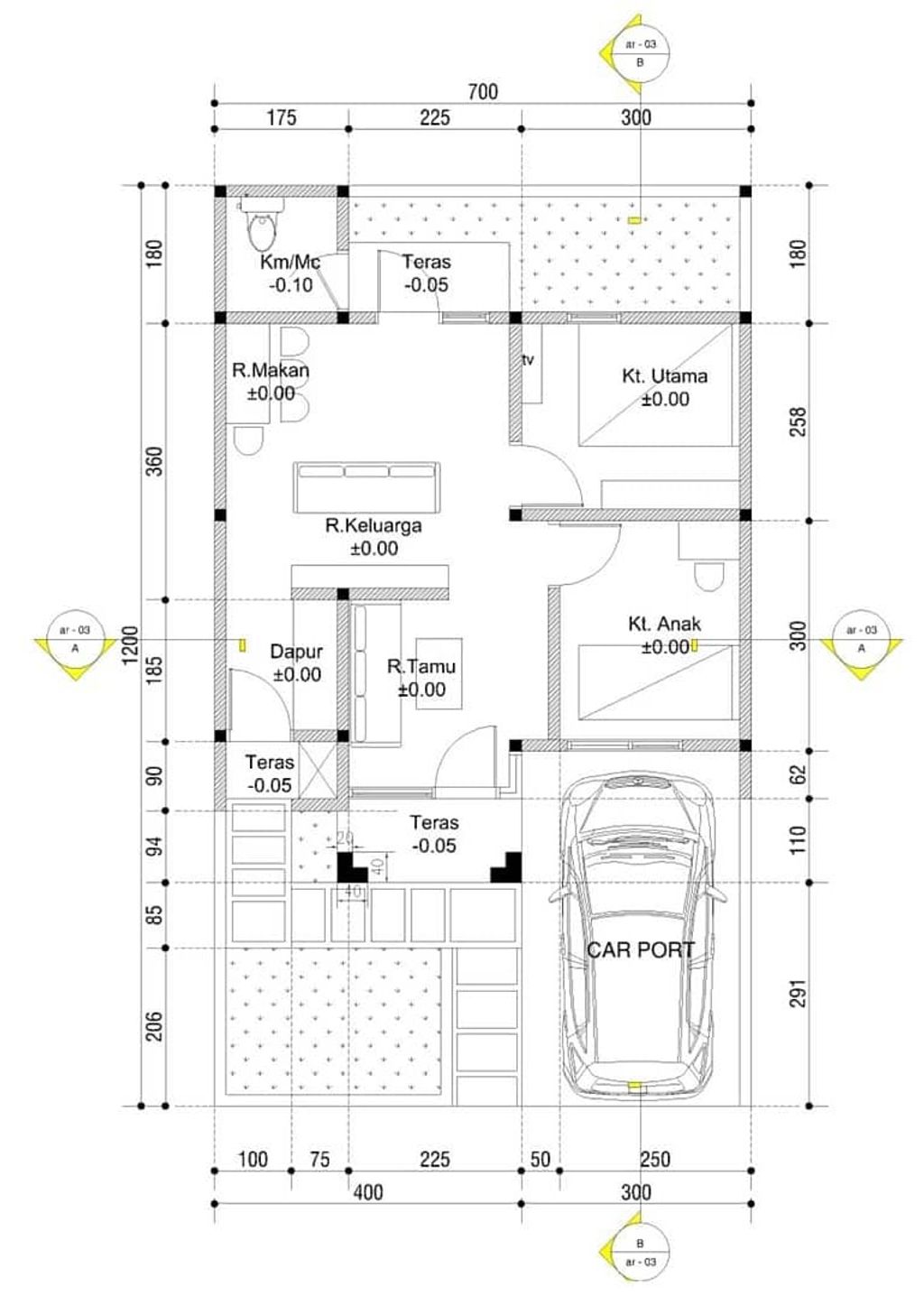 foto denah rumah tipe 48/84 perumahan MANDALA SUDIRMAN RESIDENCE