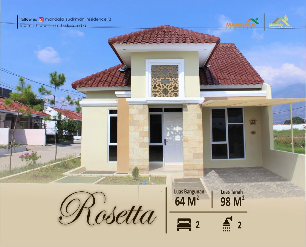foto tampak rumah tipe 64/98 perumahan MANDALA SUDIRMAN RESIDENCE