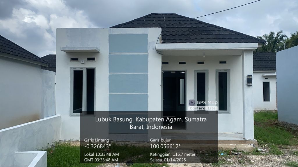 foto tampak rumah tipe 36 perumahan SAMPAN ASRI RESIDENCE