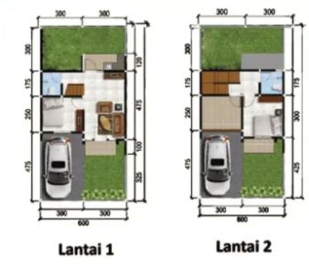 foto denah rumah tipe 52/72 perumahan ALANA REGENCY TAMBAK OSO TAHAP 2 DAN 3