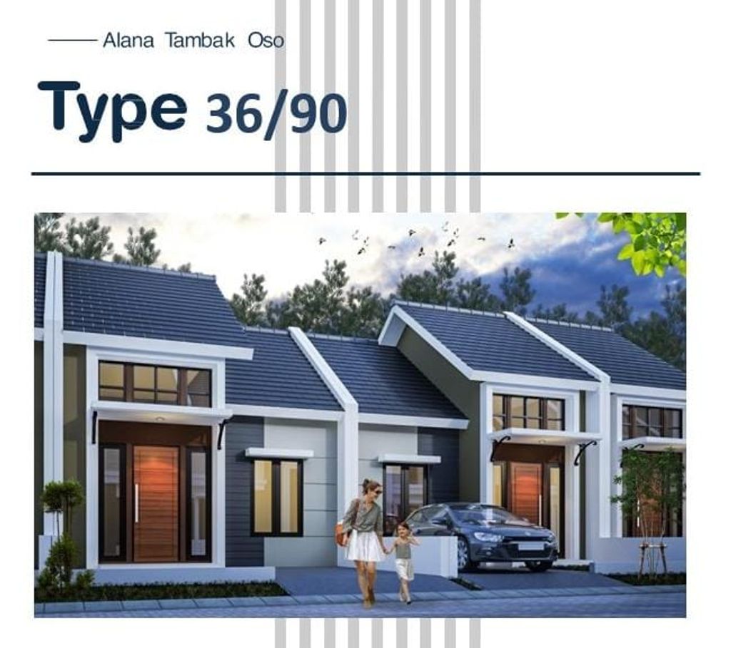 foto tampak rumah tipe 36/90 perumahan ALANA REGENCY TAMBAK OSO TAHAP 2 DAN 3
