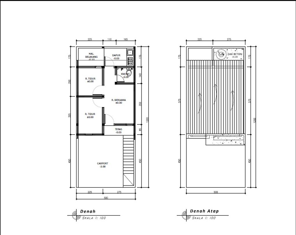 foto denah rumah tipe 30 1 Lantai Kontur 3m (326) perumahan G-Land Padalarang Valley