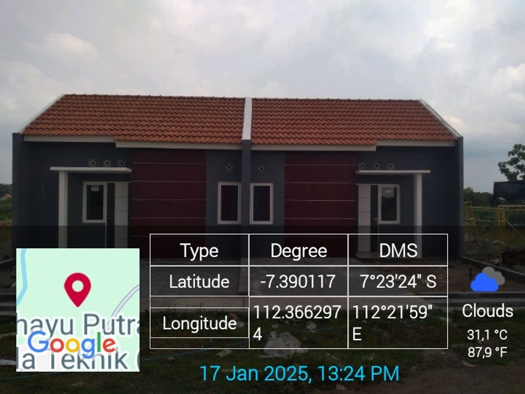 foto tampak rumah tipe 30/60 ( 5X6 ) perumahan MOJO INDAH LAND