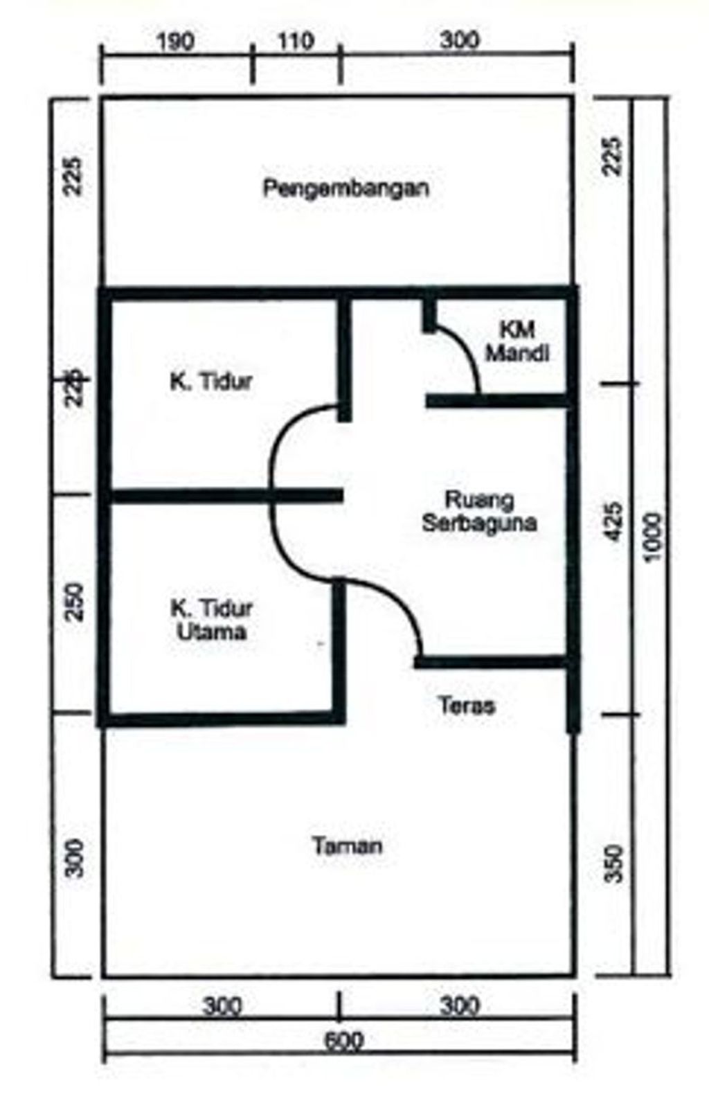 foto denah rumah tipe 27 new perumahan GREEN CIBARUSAH RESIDENCE