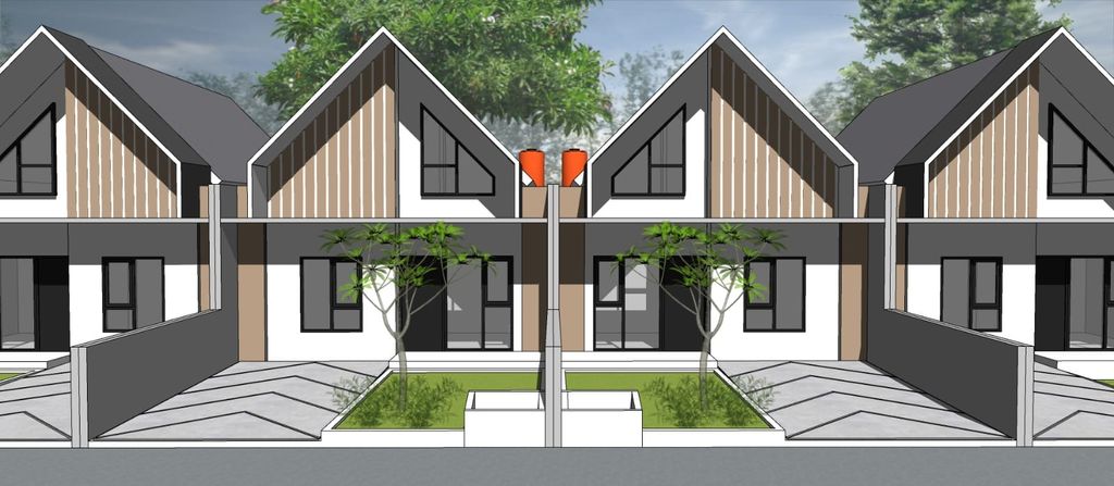 foto tampak rumah tipe 45/140 perumahan VILLA ALAM RAYA