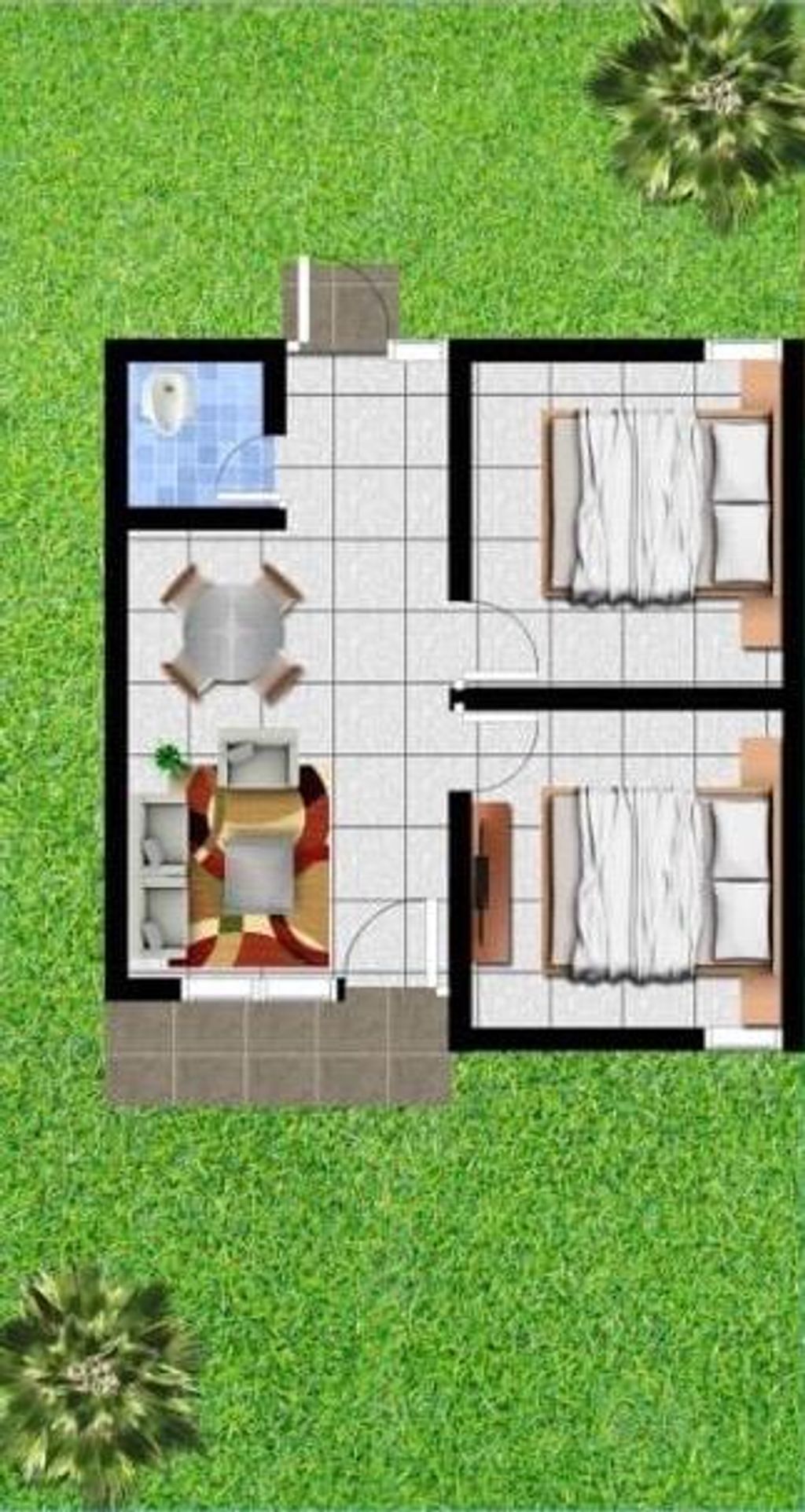 foto denah rumah tipe 36 perumahan VILA MATARAM