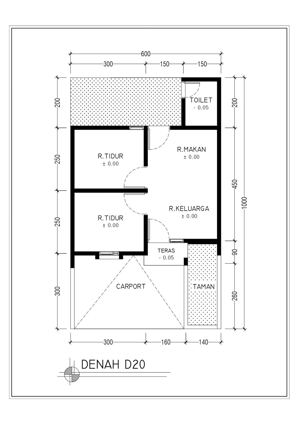 foto denah rumah tipe 32 perumahan Perumahan Mekar Agung 3 Residence